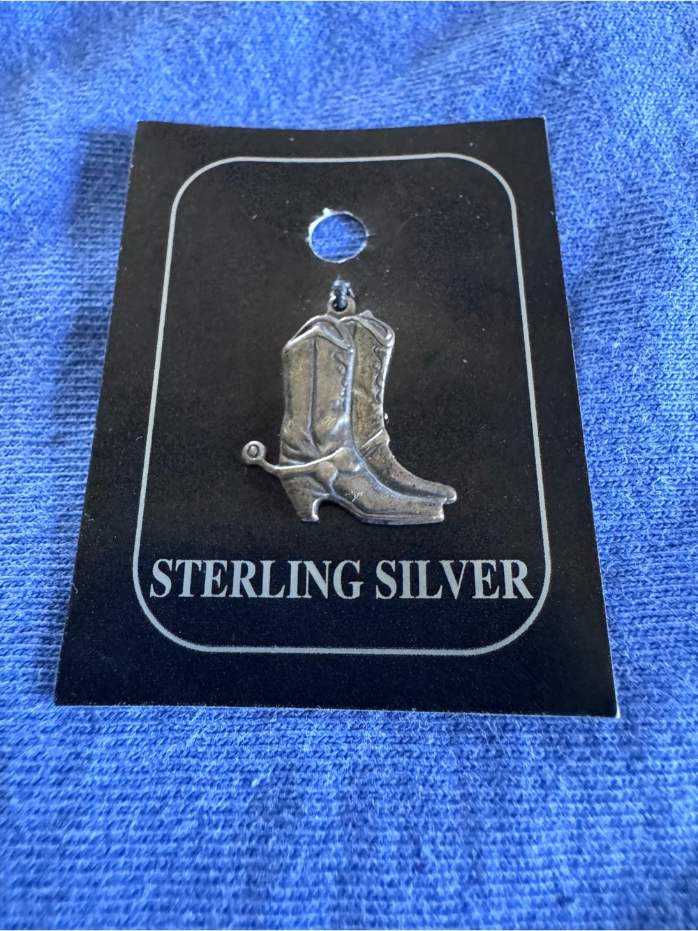 Sterling Silver Cowboy Boot Charm/Pendant